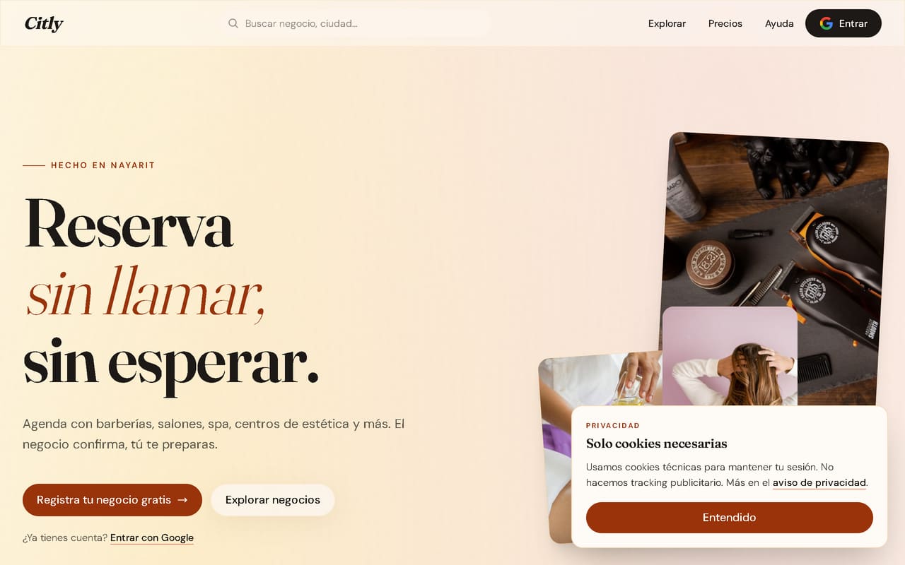 Página de inicio de citly.app